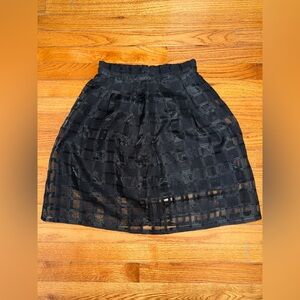 Elegant Black Sheer Women's Skirt, Size M/L
